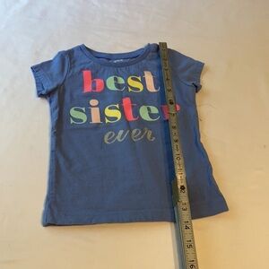 CARTER'S toddler girls t shirt size 2T in excellent condition "best sister ever"